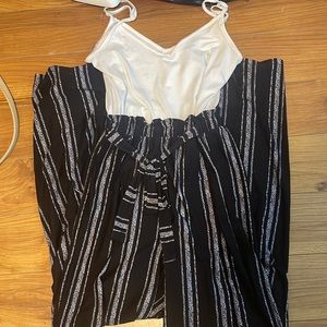 White and black jumpsuit